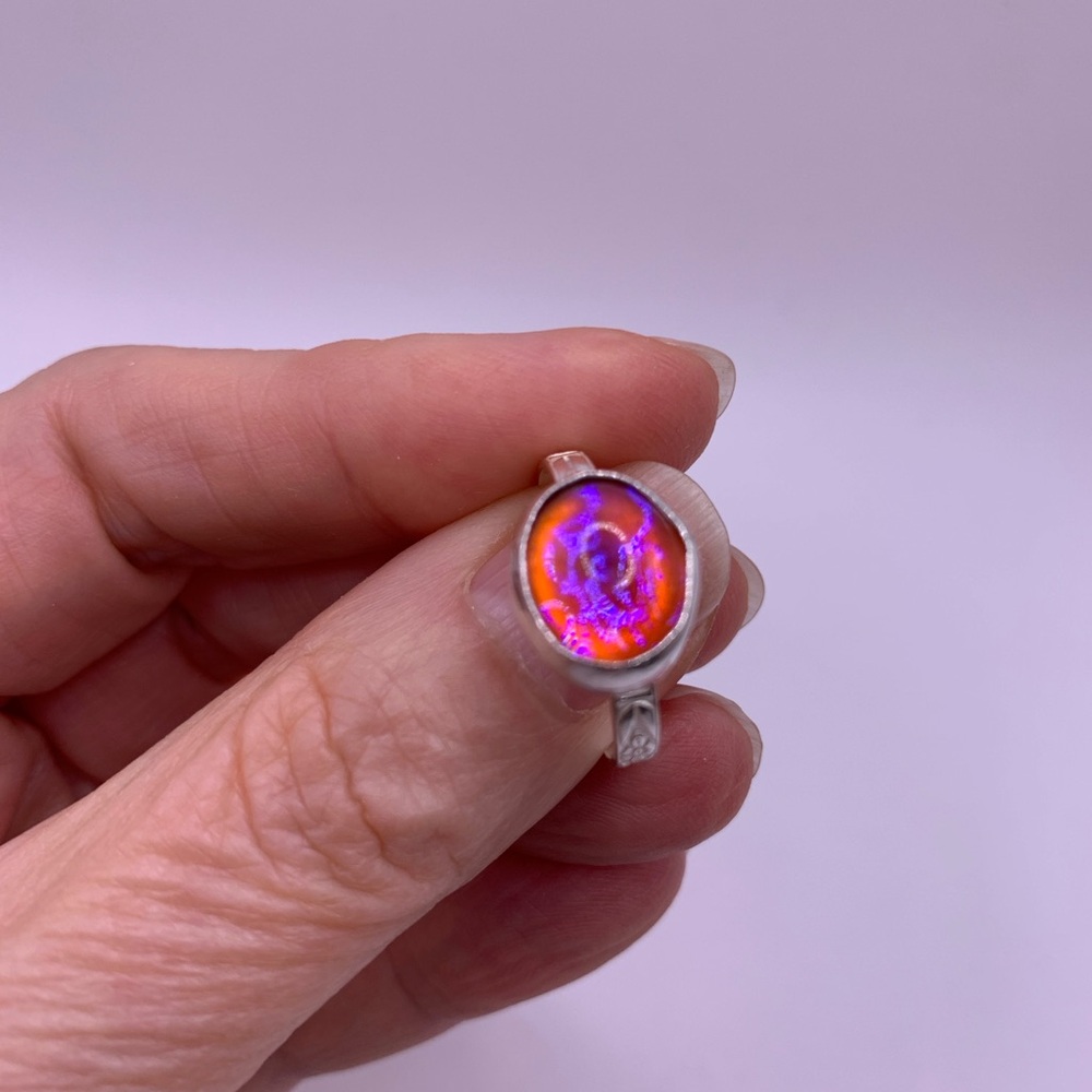 Dragons breath ring. Sterling size 8 3/4 - Picture 6 of 12